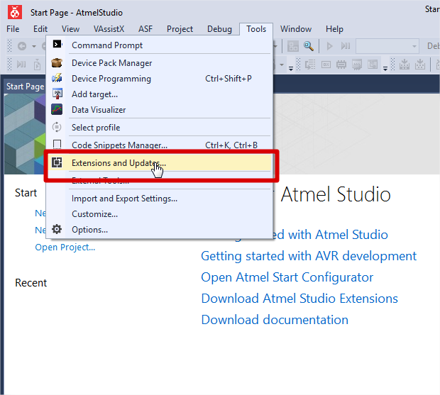 Installing Visual Micro for Atmel Studio